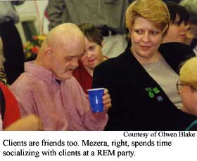 Mary Mezera with client